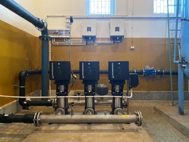 Montaż zestawu hydroforowego na ujęciu wody